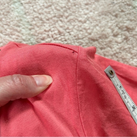 Logo Lori Goldstein T Shirt Dress Eyelet Tiered Hem Coral Dress Size 2X - Picture 12 of 12